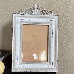 Vintage White Ornate Picture Frame